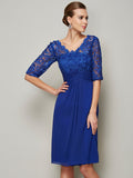 Kelsey Rose Royal Blue front view mother of the bride dress