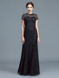 Winifred Claire Black front view mother of the bride dress