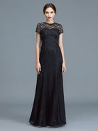 Winifred Claire Black front view mother of the bride dress