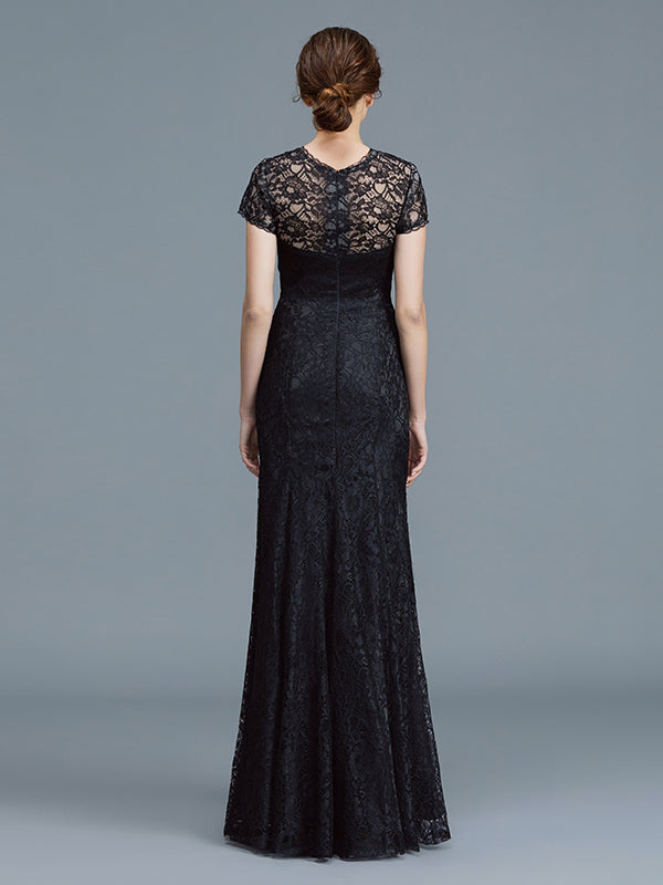 Winifred Claire Black back view mother of the bride dress