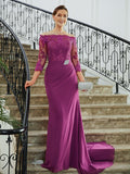 Daphne June Orchid front view mother of the bride dress