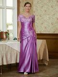 Tessa Rose Lilac front view mother of the bride dress