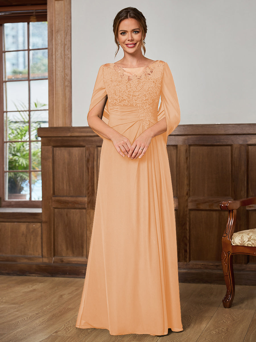 Juliet Amara Coral front view mother of the bride dress