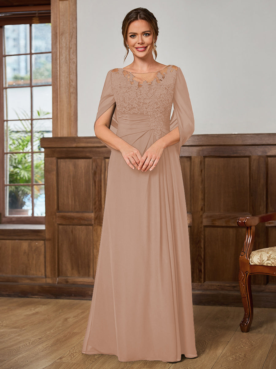 Juliet Amara Dusty Rose front view mother of the bride dress