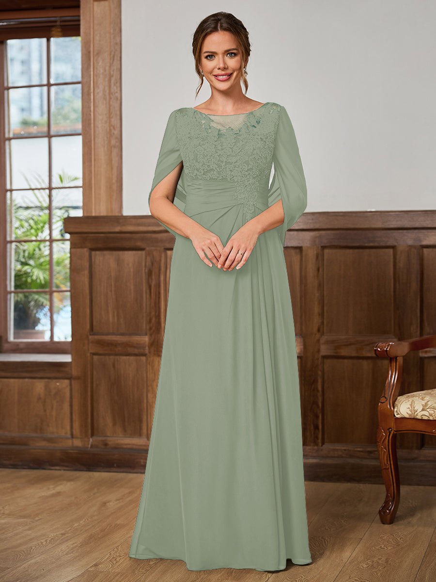 Juliet Amara Sage Green front view mother of the bride dress