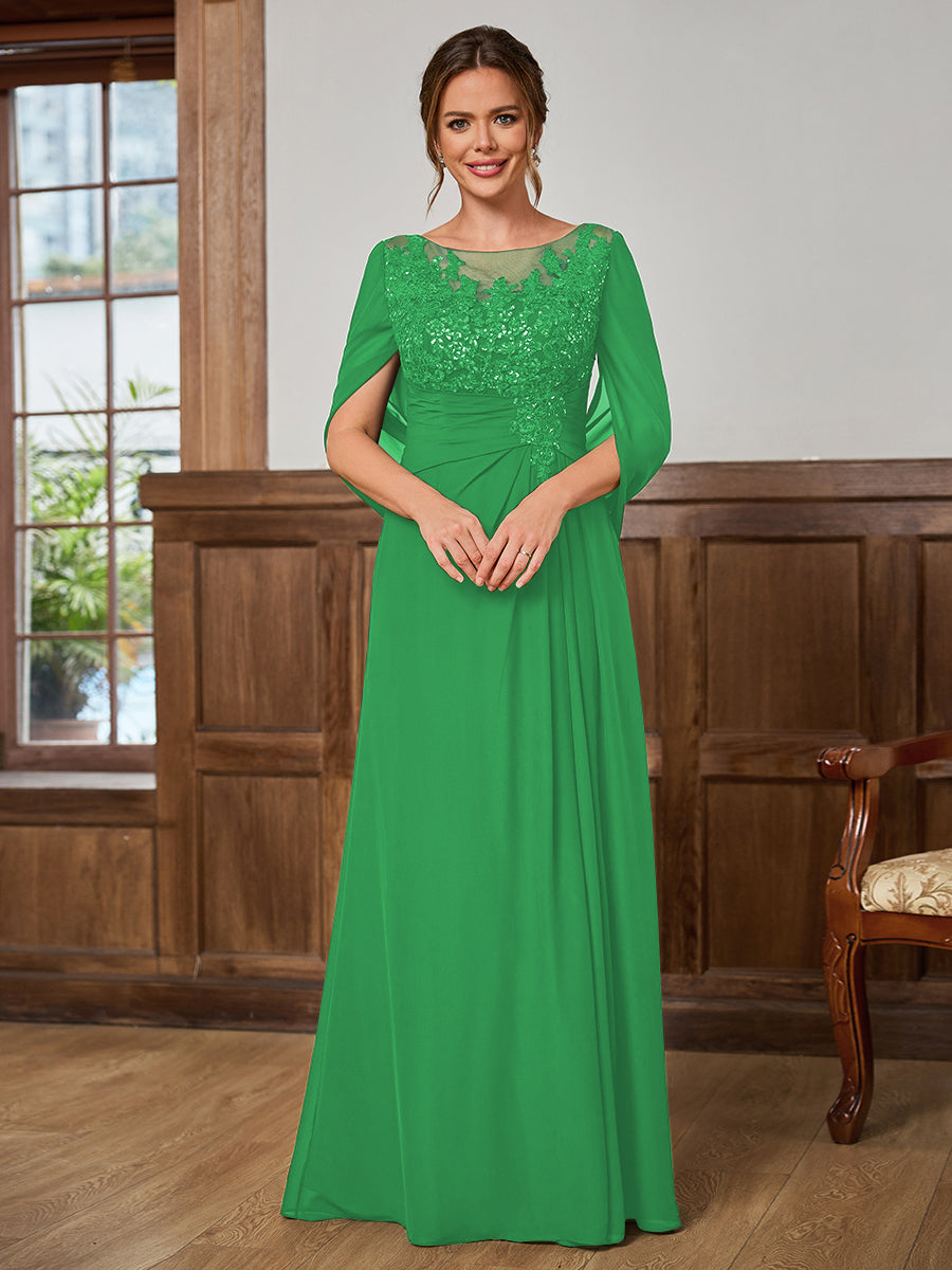 Juliet Amara Emerald front view mother of the bride dress