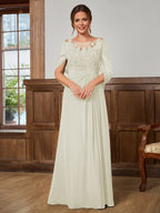 Juliet Amara Silver front view mother of the bride dress