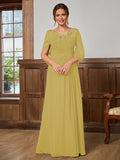 Juliet Amara Gold front view mother of the bride dress
