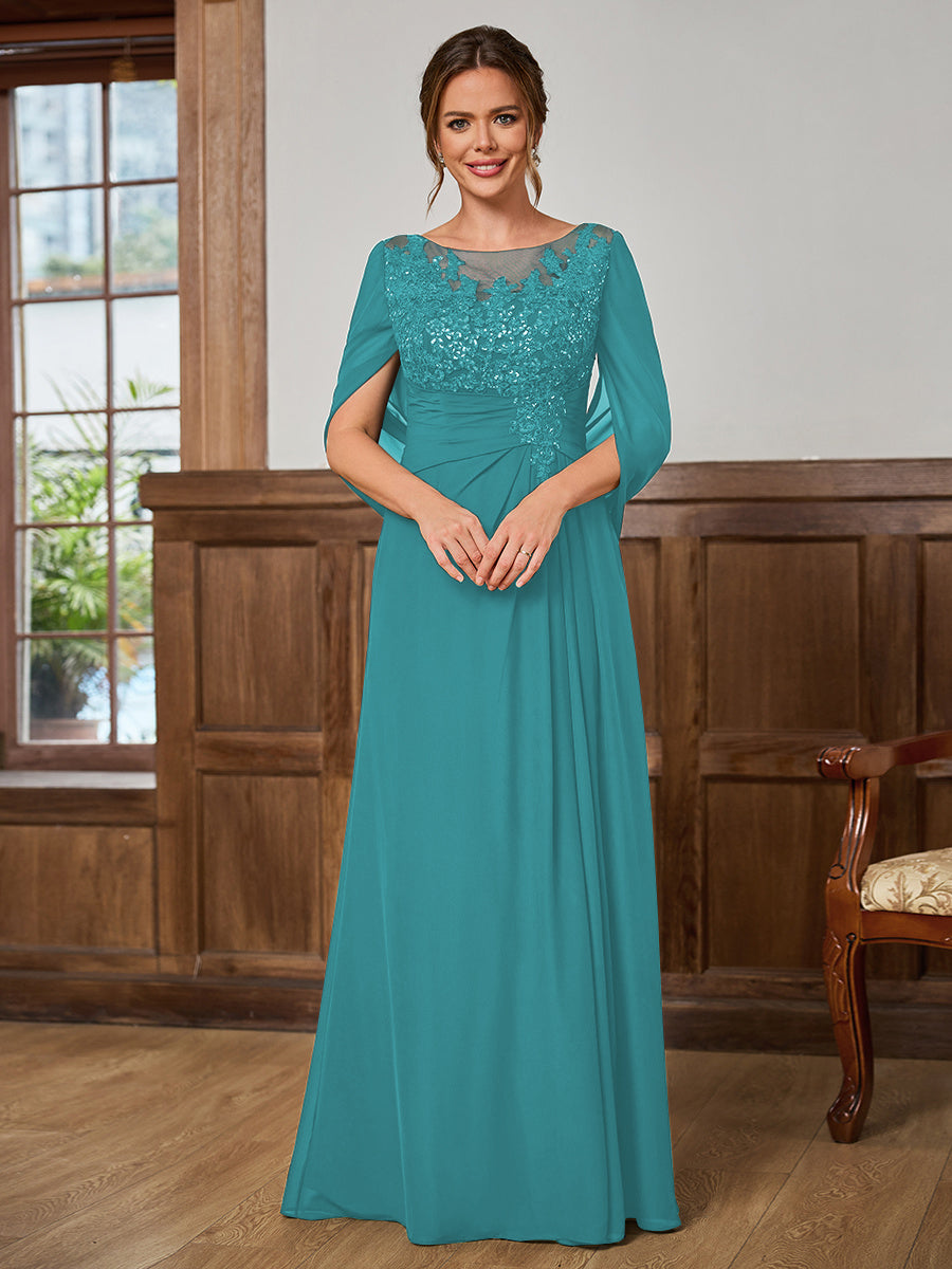 Juliet Amara Jade front view mother of the bride dress