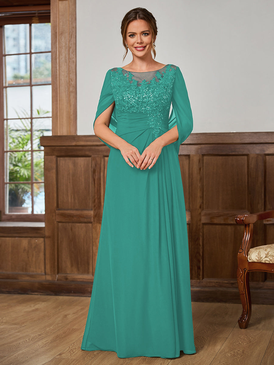 Juliet Amara Forest Green front view mother of the bride dress