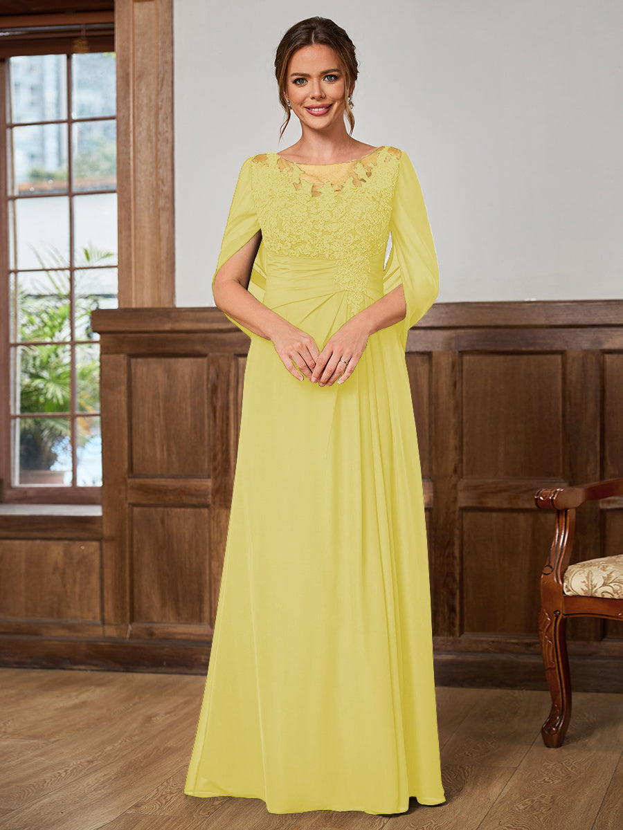 Juliet Amara Yellow front view mother of the bride dress