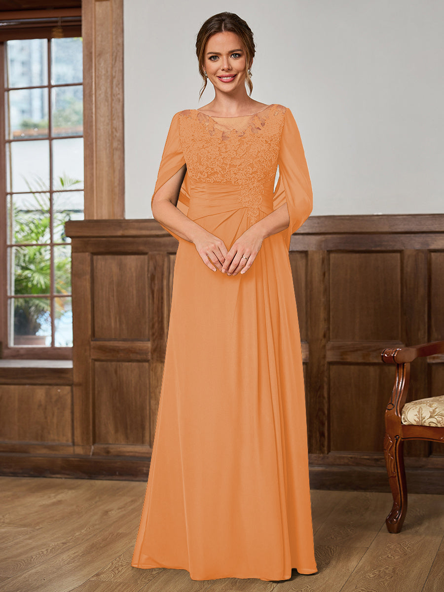 Juliet Amara Orange front view mother of the bride dress