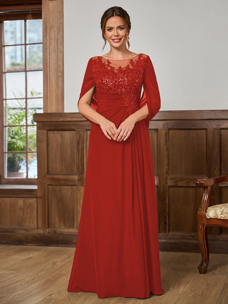 Juliet Amara Red front view mother of the bride dress