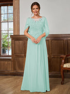 Juliet Amara Pool Blue back view mother of the bride dress
