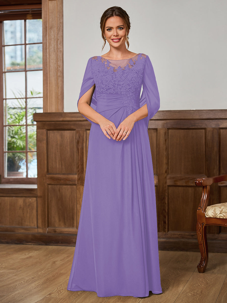 Juliet Amara Orchid back view mother of the bride dress