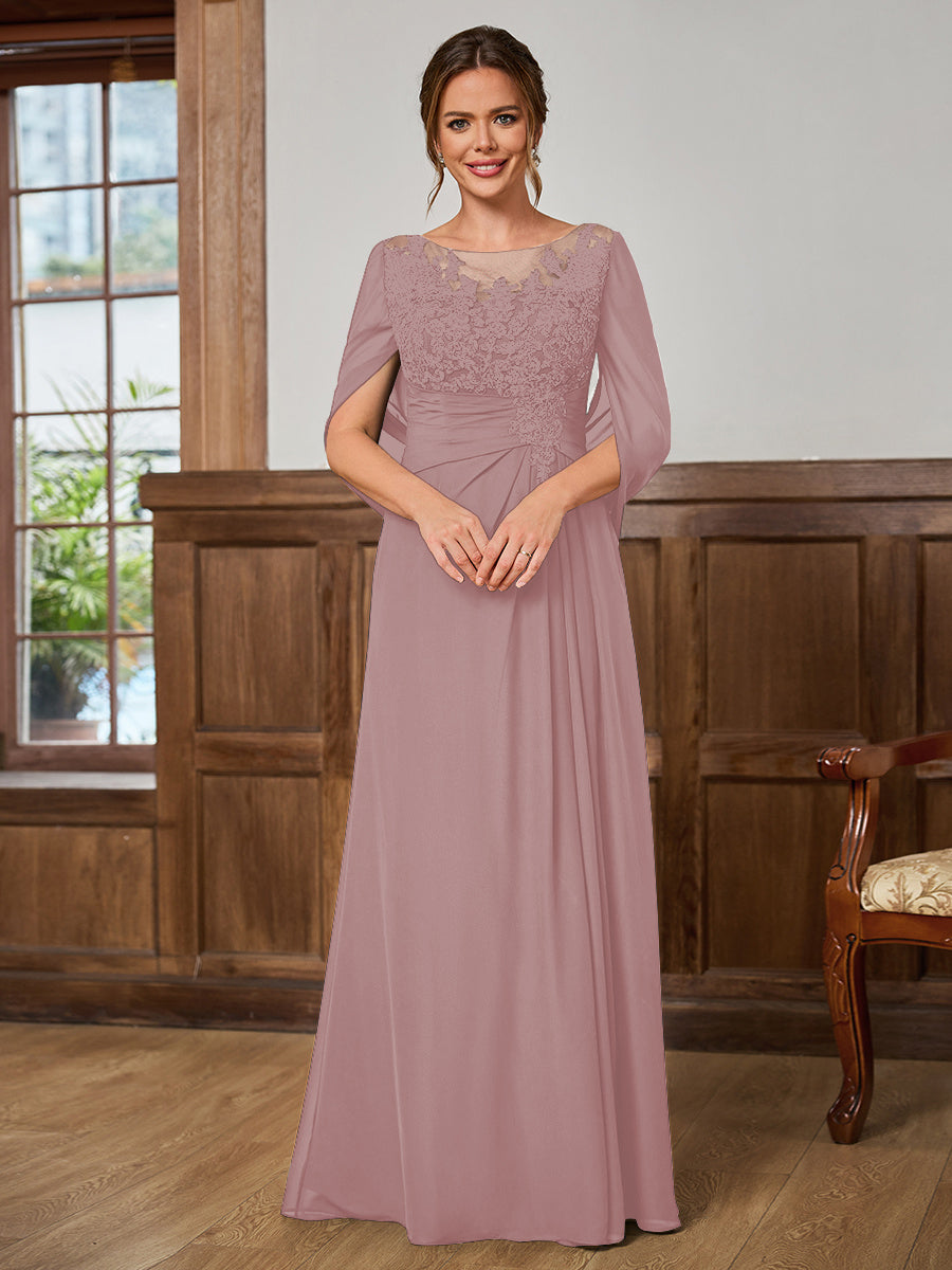 Juliet Amara Mauve front view mother of the bride dress