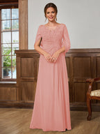 Juliet Amara Coral back view mother of the bride dress