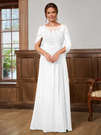 Juliet Amara White front view mother of the bride dress