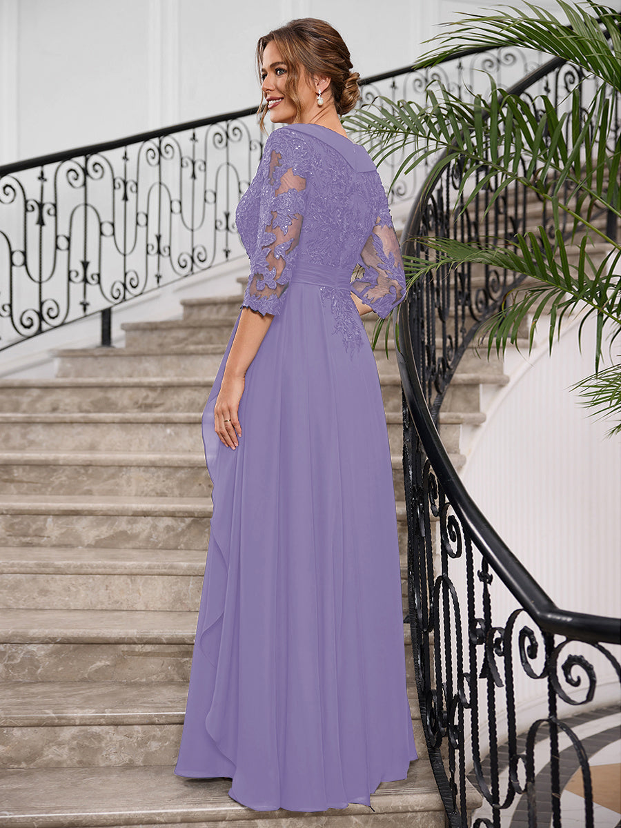 Priscilla Faye Orchid bodice detail mother of the bride dress