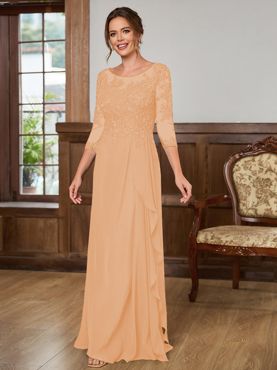 Lillian Rose Coral back view mother of the bride dress