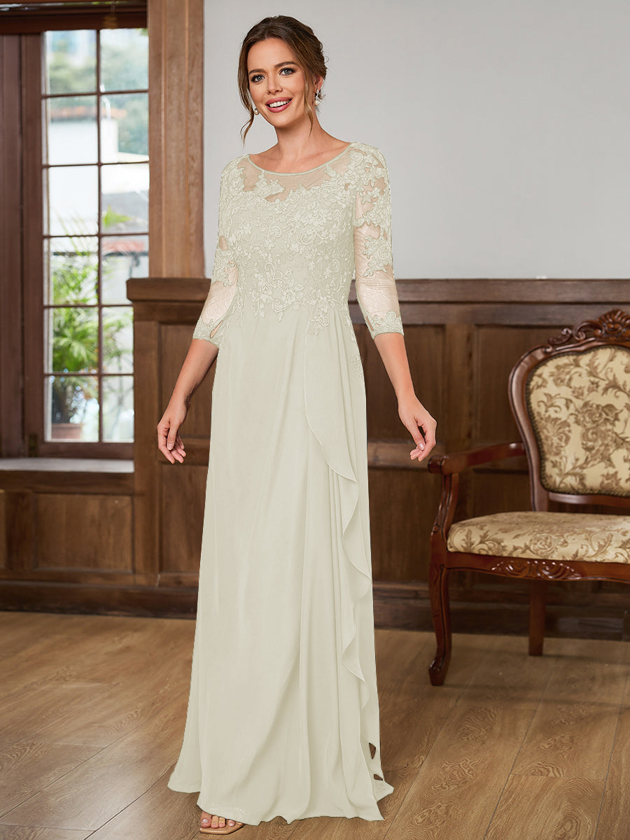 Lillian Rose Silver back view mother of the bride dress