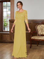 Lillian Rose Gold back view mother of the bride dress