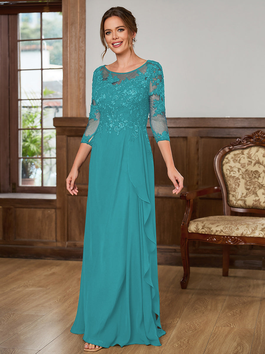 Lillian Rose Jade front view mother of the bride dress