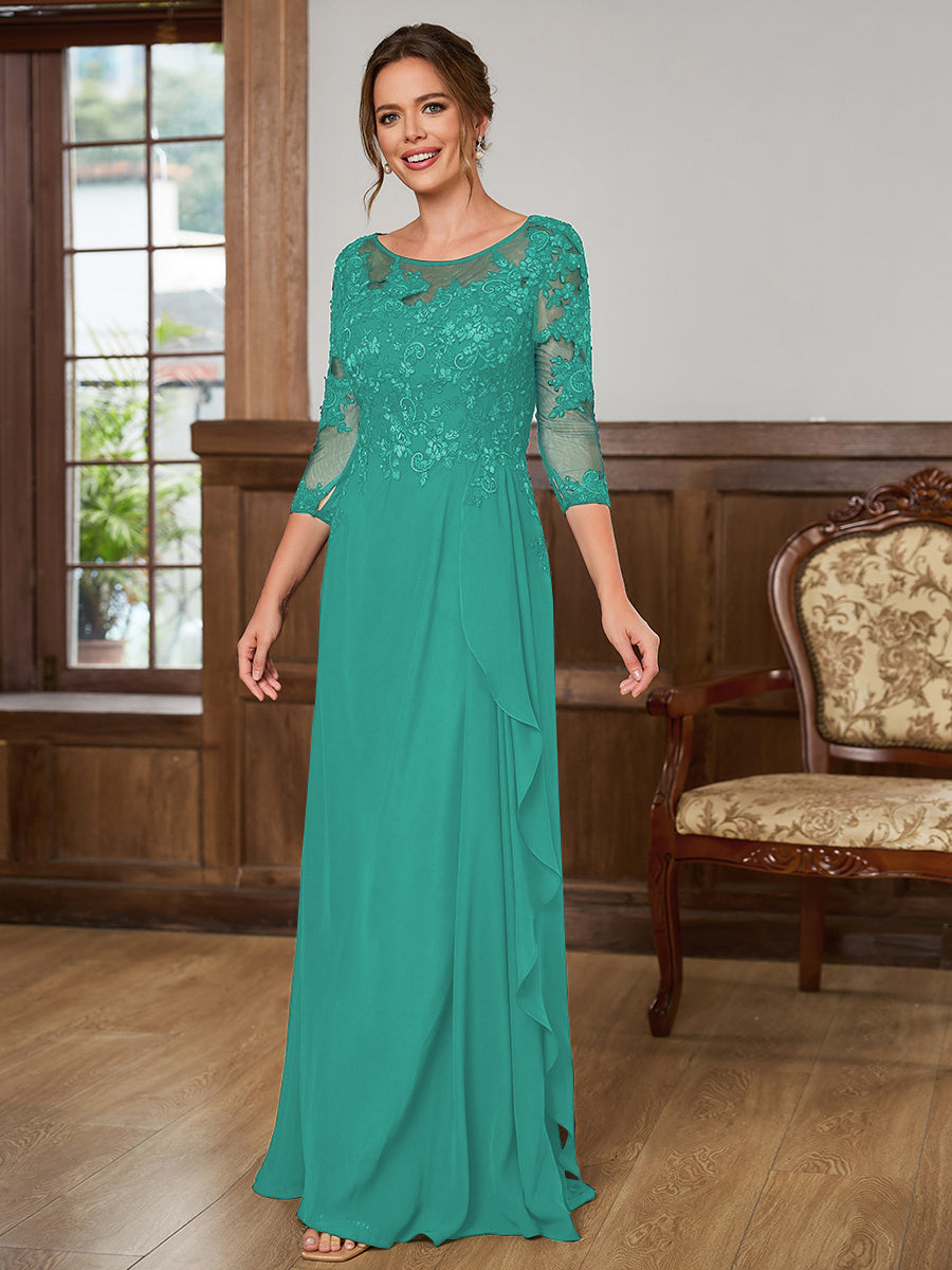 Lillian Rose Forest Green front view mother of the bride dress