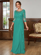 Lillian Rose Forest Green front view mother of the bride dress