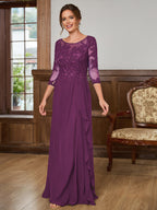 Lillian Rose Orchid front view mother of the bride dress