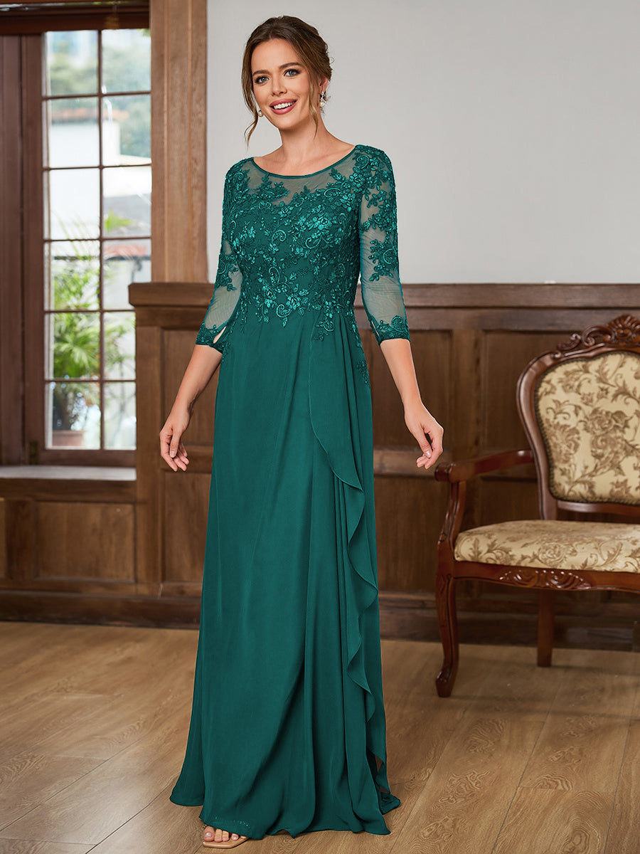 Lillian Rose Peacock front view mother of the bride dress