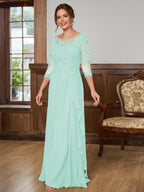 Lillian Rose Pool Blue back view mother of the bride dress