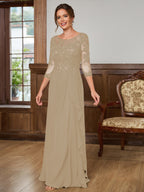 Lillian Rose Taupe front view mother of the bride dress