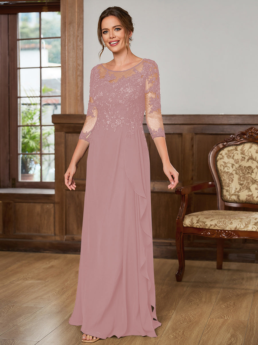 Lillian Rose Mauve front view mother of the bride dress