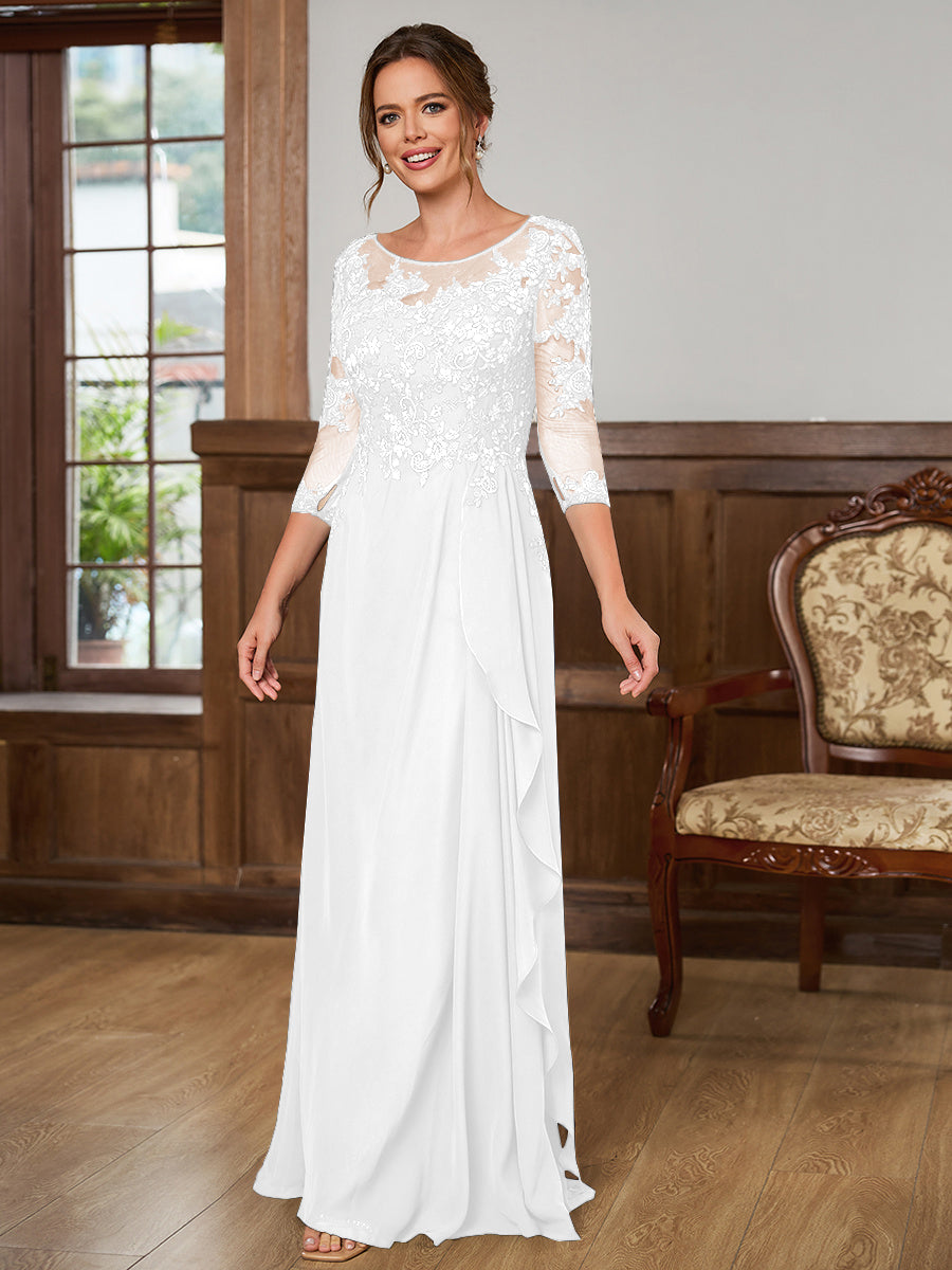 Lillian Rose White front view mother of the bride dress