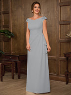 Paula Marie Silver front view mother of the bride dress