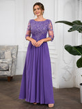 Edith Mae Wisteria front view mother of the bride dress