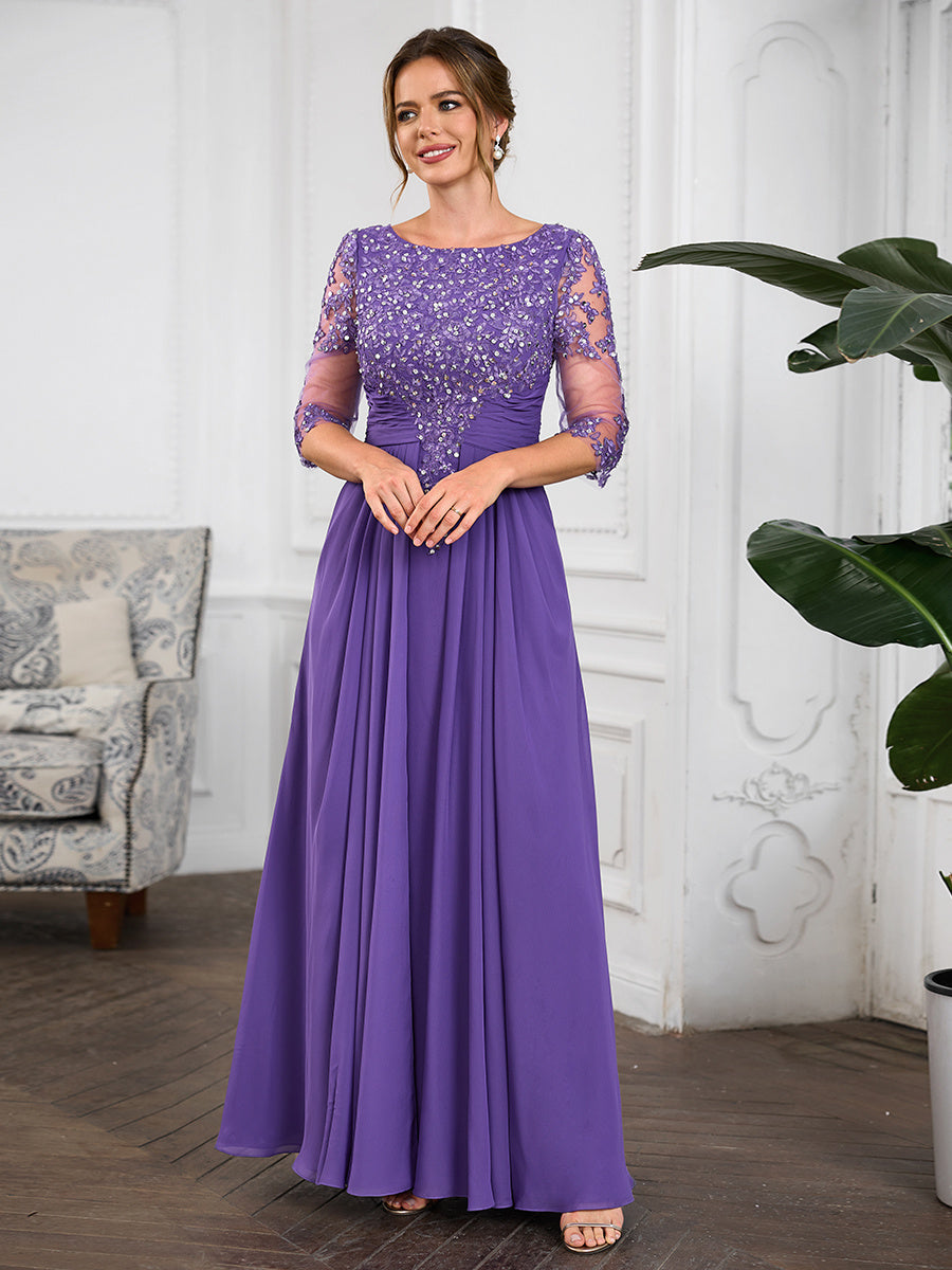 Edith Mae Wisteria front view mother of the bride dress
