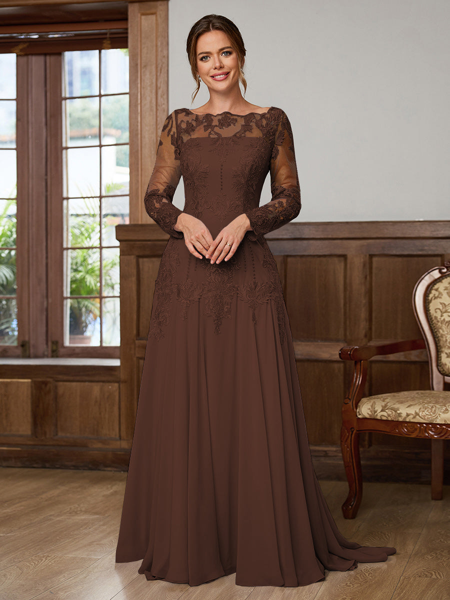 Dorothea Elise Brown front view mother of the bride dress