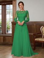 Dorothea Elise Emerald front view mother of the bride dress