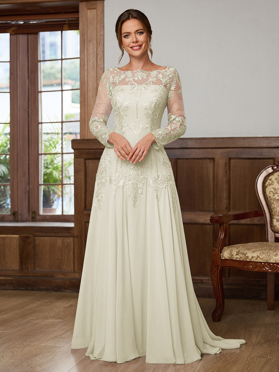 Dorothea Elise Silver back view mother of the bride dress