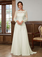 Dorothea Elise Ivory front view mother of the bride dress