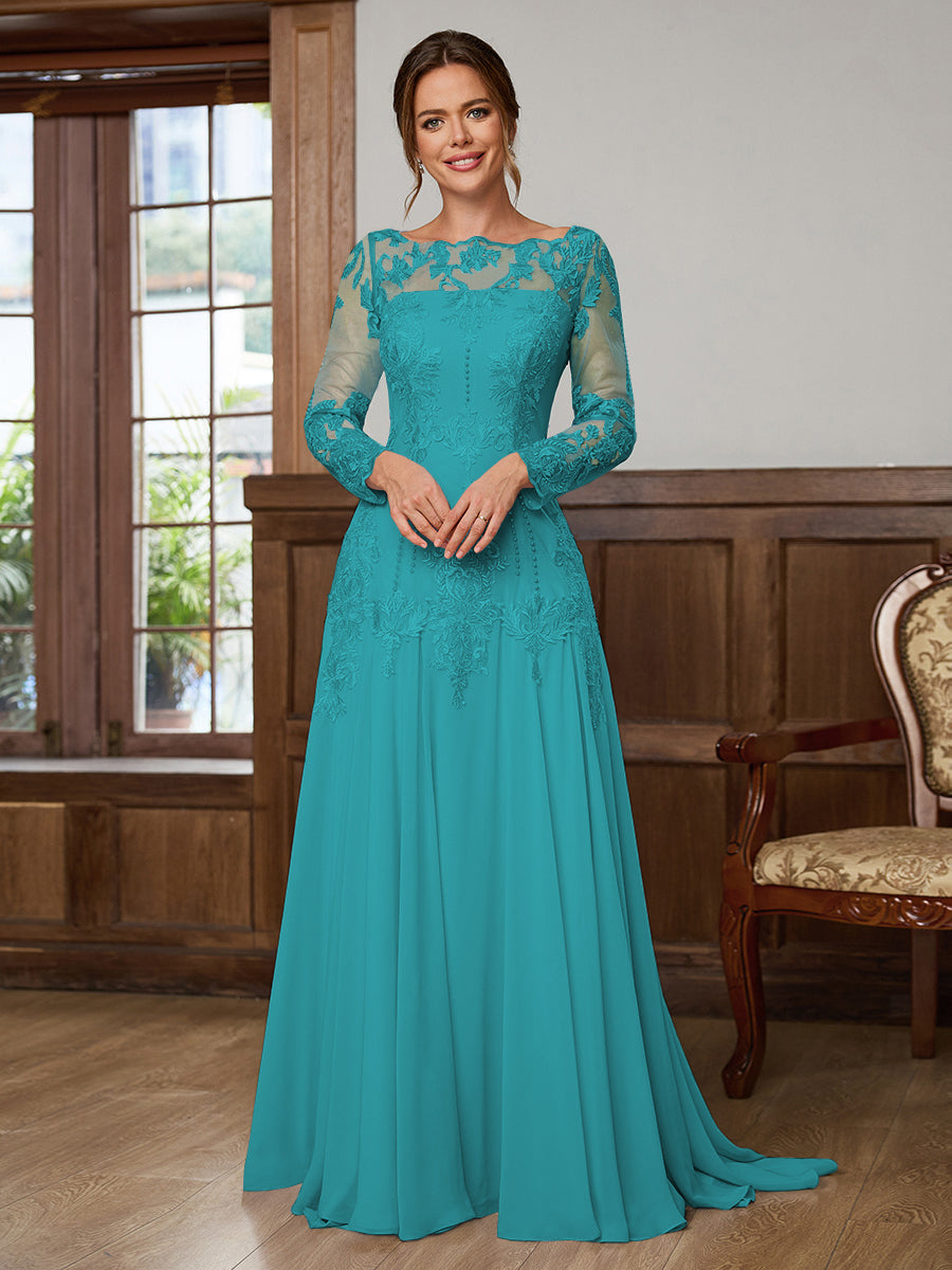 Dorothea Elise Jade front view mother of the bride dress