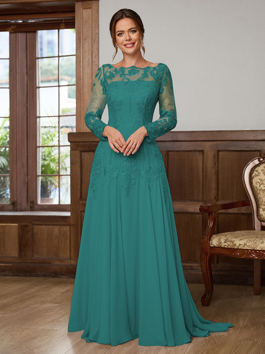 Dorothea Elise Peacock front view mother of the bride dress