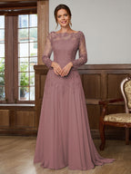Dorothea Elise Mauve front view mother of the bride dress