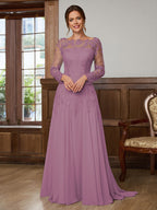 Dorothea Elise Wisteria front view mother of the bride dress