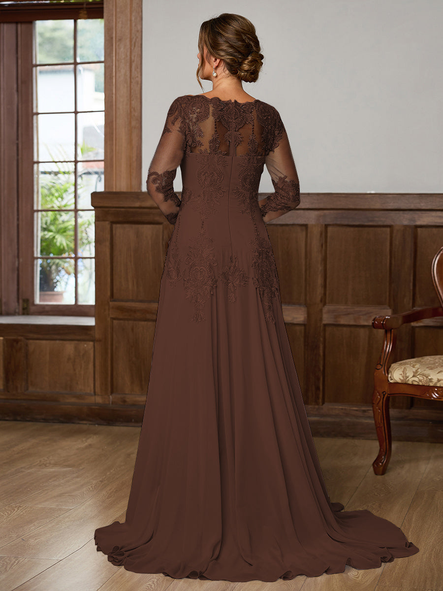 Dorothea Elise Brown back view mother of the bride dress