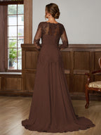 Dorothea Elise Brown back view mother of the bride dress