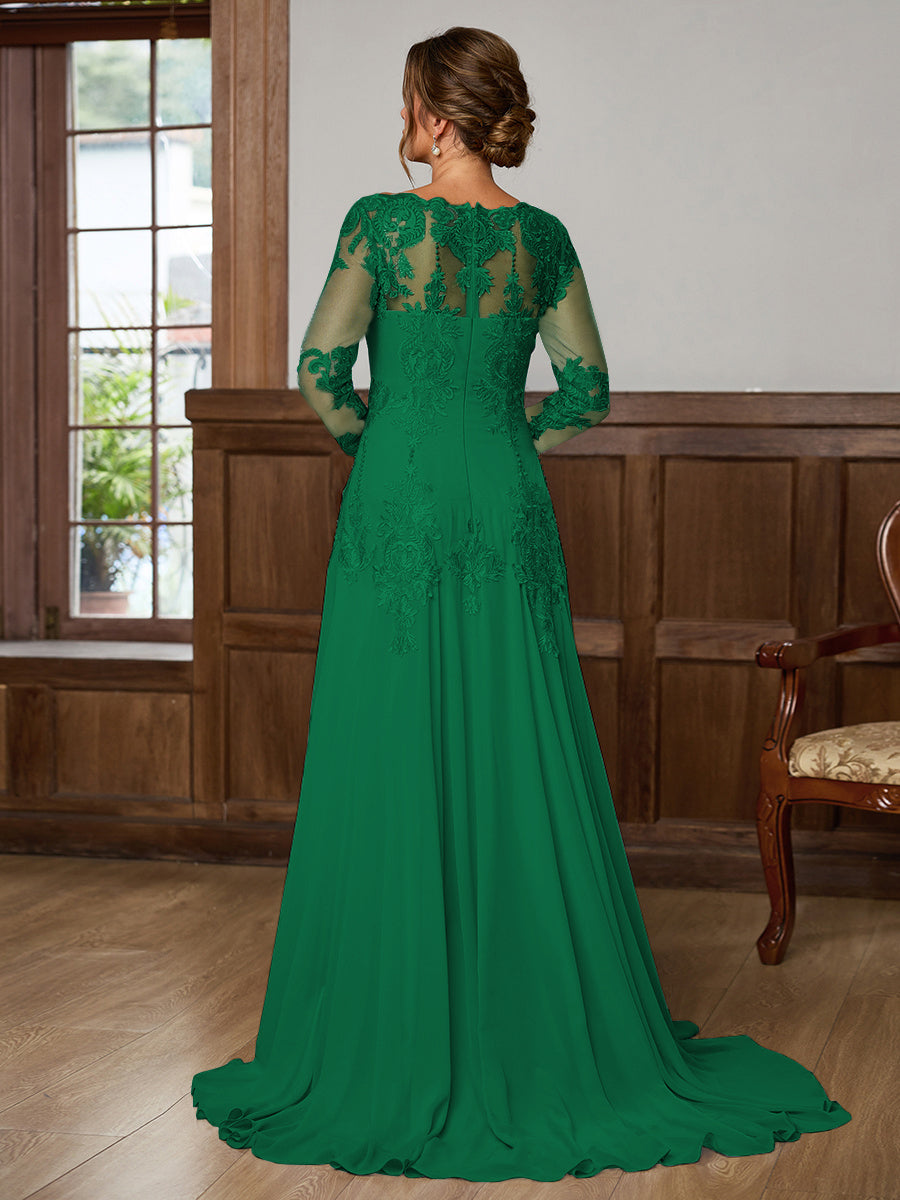 Dorothea Elise Hunter Green back view mother of the bride dress