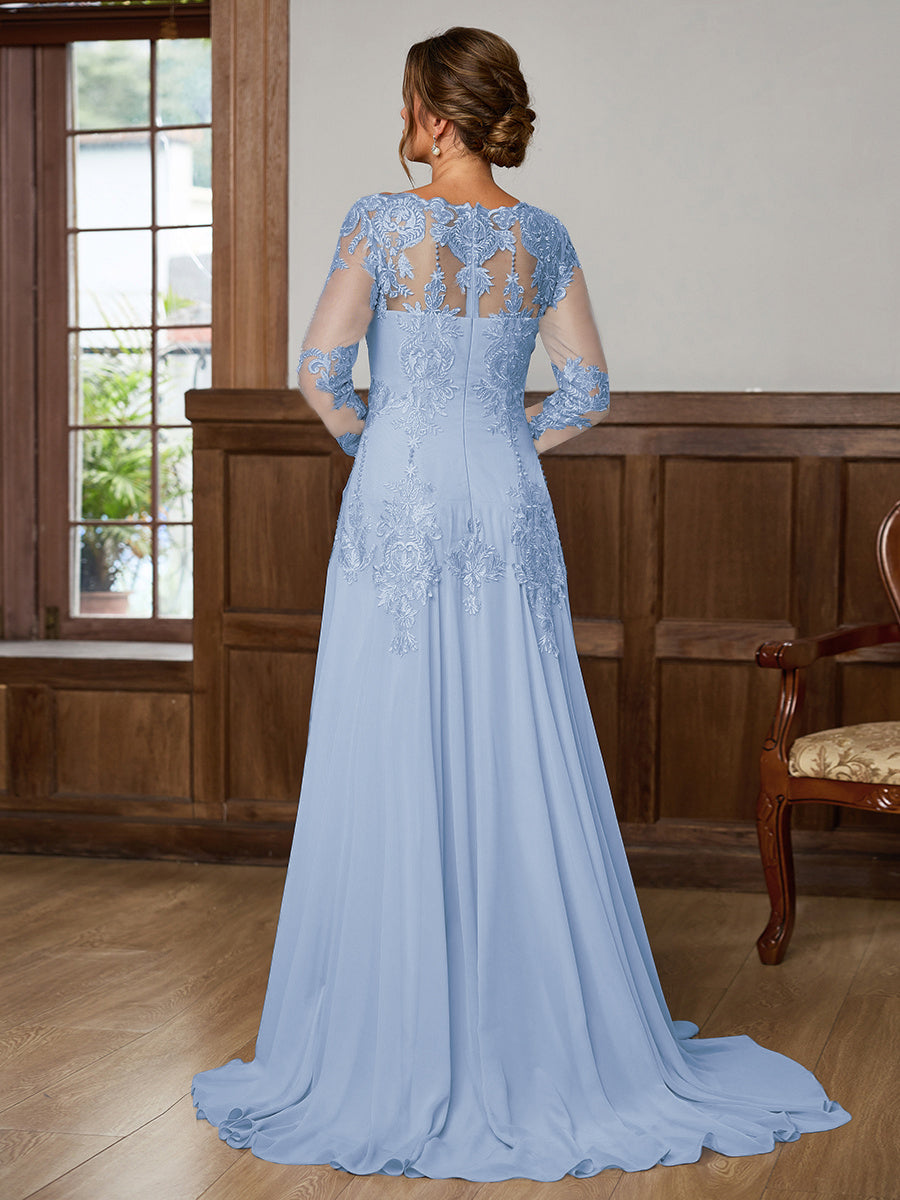Dorothea Elise Lavender back view mother of the bride dress
